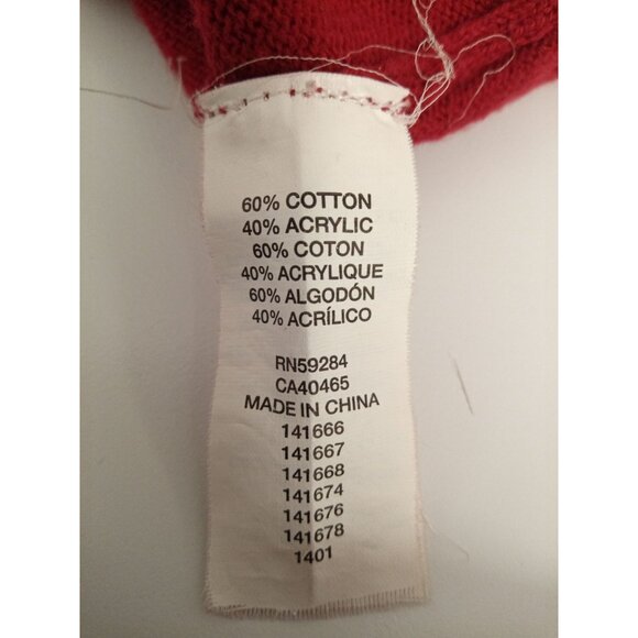 The Children's Place Girl's Red/Silver Short Sleeve Sweater Dress Size M(7-8) - Picture 6 of 7